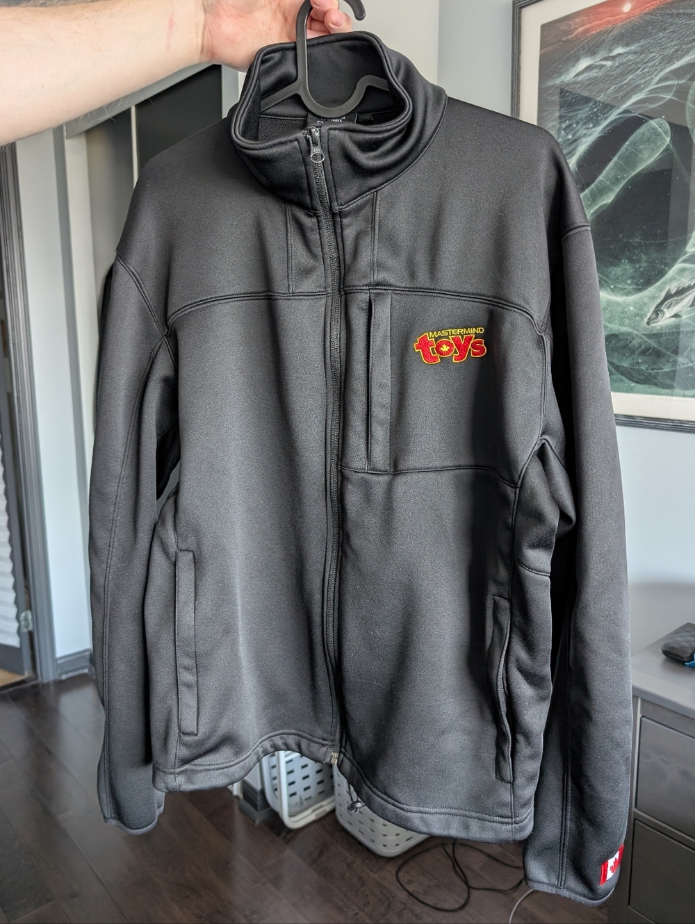 Black Full-Zip Jacket (Mastermind Toys Management Jacket)